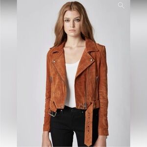 Blank NYC women’s suede moto jacket - el dorado brown color - size Medium
